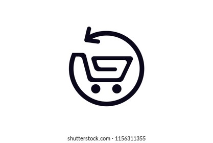 Vector Icon of a shopping cart