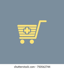 Vector icon of Shopping Cart. Eps-10. 