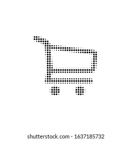  vector icon shopping cart  in halftone