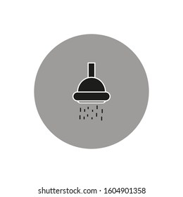 vector icon with shower shape