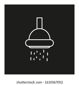 vector icon with shower shape