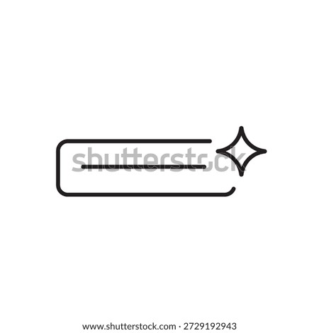 A vector icon showing AI-generated content suggestions, created in line style with editable stroke