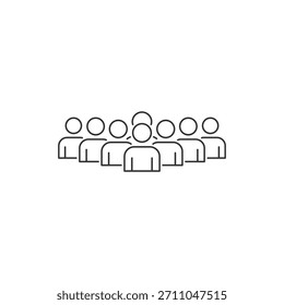Icono de Vector que muestra a un grupo de personas que simbolizan la multitud, la reunión de requisitos, la unidad y el trabajo en equipo.