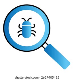 Vector Icon Showing Malware Virus Detection And Cybersecurity Threat Scanning Process