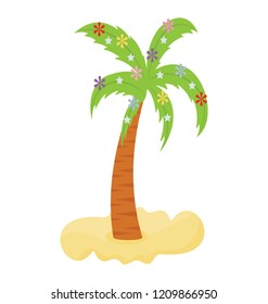 
Vector icon showing tree decoration particularly for event of Christmas

