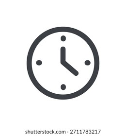 Icono de Vector que muestra un reloj de pulsera que representa la hora, el horario, la puntualidad, las fechas límite y el seguimiento del tiempo.