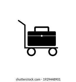 Vector icon shows the presence of porters.Vector icon baggage on white isolated background.