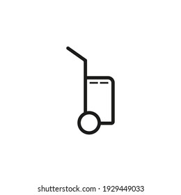 El icono del vector muestra la presencia de portadores.El equipaje de icono del vector sobre fondo blanco aislado.