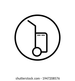 Vector icon shows the presence of porters.Vector icon baggage on white isolated background.
