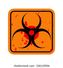 Vector icon - sign biohazard isolated on white background. EPS10.