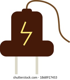 enchufes de voltaje de la electricidad del símbolo del vector para la etiqueta de corriente electrónica del cargador
