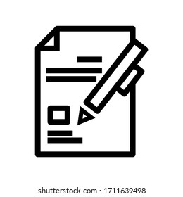 Vector Icon Of Sign the letter business theme with Line Style
