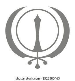 Vector icon with Sikh symbol Khanda