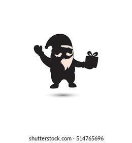 Vector icon silhouette of Santa Claus