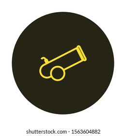 vector icon of simple cannon shapes