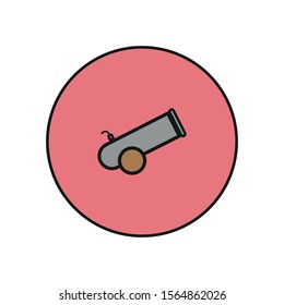 vector icon of simple cannon shapes