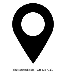Vector icon of simple form of point location, Location icon symbol 