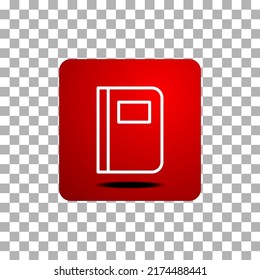 vector icon of simple forms of book