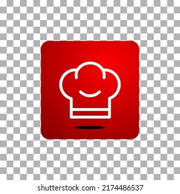 vector icon of simple forms of a chef's hat