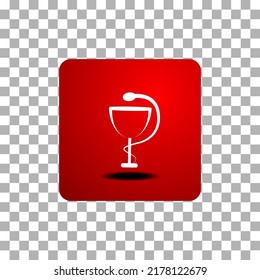 vector icon of simple forms of cup and snake