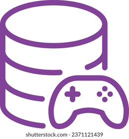 vector icon of simple forms of data cloud server