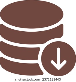 vector icon of simple forms of data cloud server