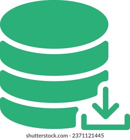 vector icon of simple forms of data cloud server