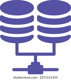 vector icon of simple forms of data cloud server