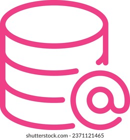 vector icon of simple forms of data cloud server