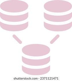 vector icon of simple forms of data cloud server