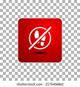 vector icon of simple forms of do not step on