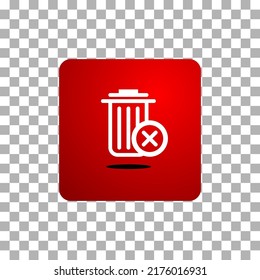 vector icon of simple forms of do not throw trash