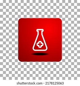 vector icon of simple forms of flask, medical, lab