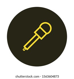 vector icon of simple forms of journalist microphone