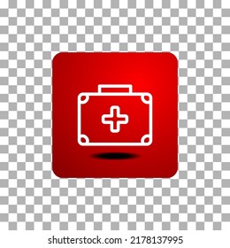 vector icon of simple forms of medical bag