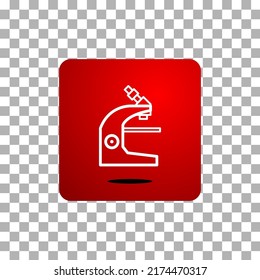 vector icon of simple forms of microscope