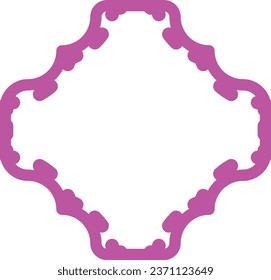 vector icon of simple forms of ornament frame