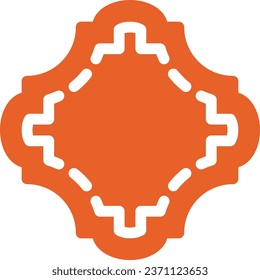 vector icon of simple forms of ornament frame
