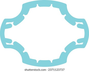 vector icon of simple forms of ornament frame