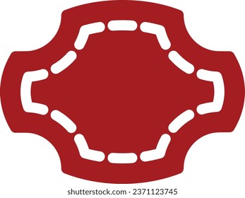 vector icon of simple forms of ornament frame