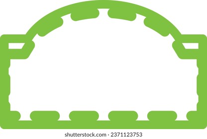 vector icon of simple forms of ornament frame