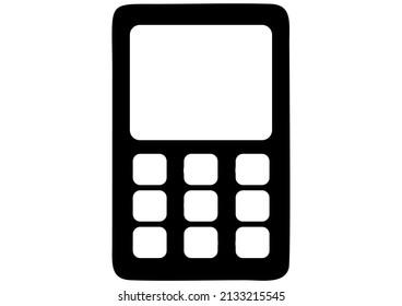 vector icon of simple forms of phone