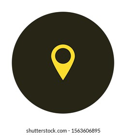 vector icon of simple forms of point of location