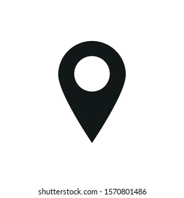 vector icon of simple forms of point of location - Shutterstock ID 1570801486