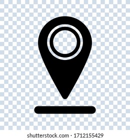 vector icon of simple forms of point of location on blank background