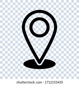 vector icon of simple forms of point of location on blank background
