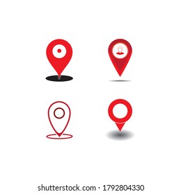 vector icon of simple forms of point of location