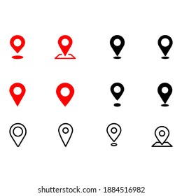 vector icon of simple forms of point of location simple design perfect for all project