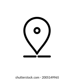 vector icon of simple forms of point of location
