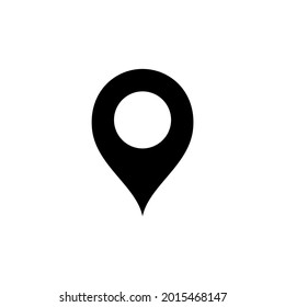 vector icon of simple forms of point of location. location icon on white background.